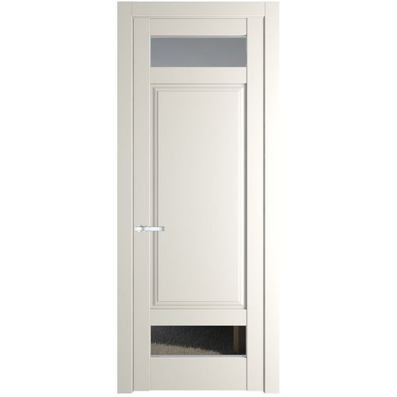 Межкомнатная дверь эмаль Profil Doors 4.3.4PD перламутр белый стекло прозрачное