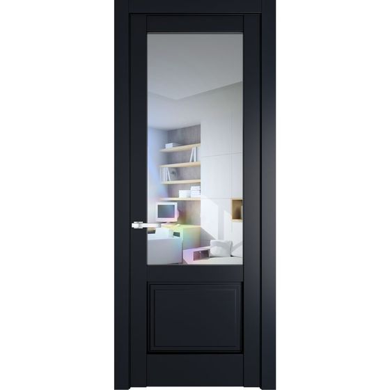 Межкомнатная дверь эмаль Profil Doors 3.2.2PD нэви блу остеклённая