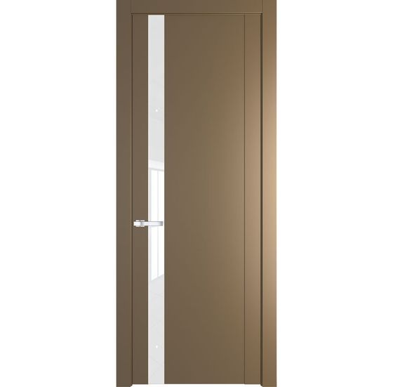 Межкомнатная дверь эмаль Profil Doors 1.2P перламутр золото стекло лак классик