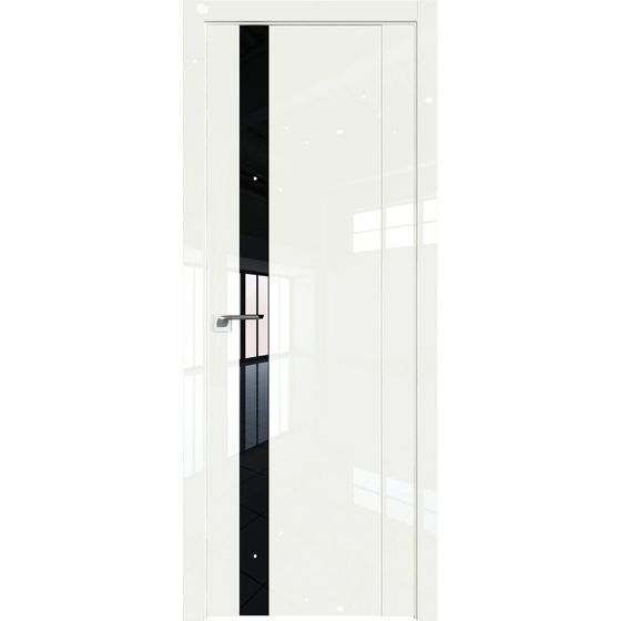 Межкомнатная дверь глянцевая Profil Doors 62L дарк вайт люкс остеклённая