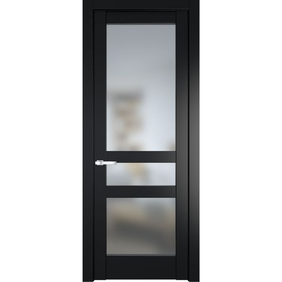 Межкомнатная дверь эмаль Profil Doors 4.5.2PD блэк остеклённая