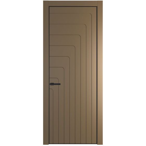 Фото межкомнатной двери эмаль Profil Doors 10PE перламутр белый глухая кромка чёрная