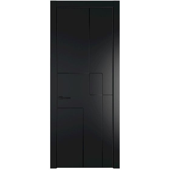 Фото межкомнатной двери эмаль Profil Doors 3PE блэк глухая кромка чёрная