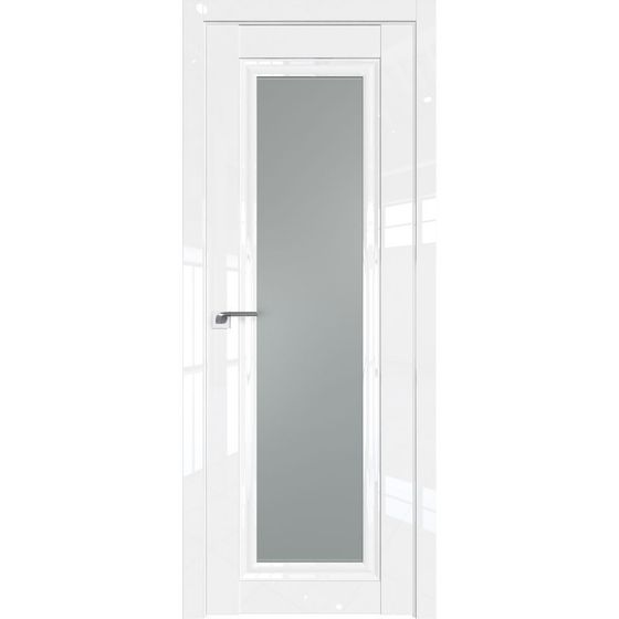 Межкомнатная дверь глянцевая Profil Doors 121L белый люкс остеклённая