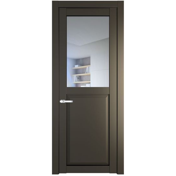 Межкомнатная дверь эмаль Profil Doors 2.6.2PD перламутр бронза стекло прозрачное