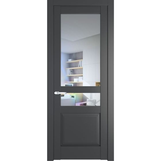 Межкомнатная дверь эмаль Profil Doors 4.5.4PD графит остеклённая