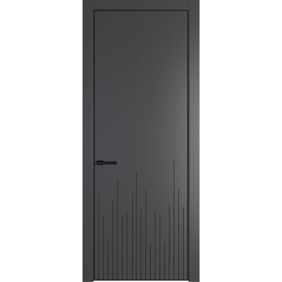 Фото межкомнатной двери эмаль Profil Doors 7PE графит глухая кромка черная