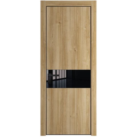 Profil Doors 17NA дуб карамель стекло чёрный лак
