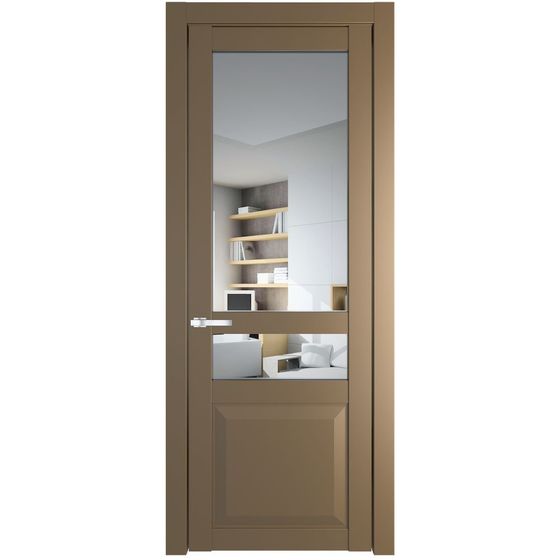 Межкомнатная дверь эмаль Profil Doors 1.5.4PD перламутр золото стекло прозрачное