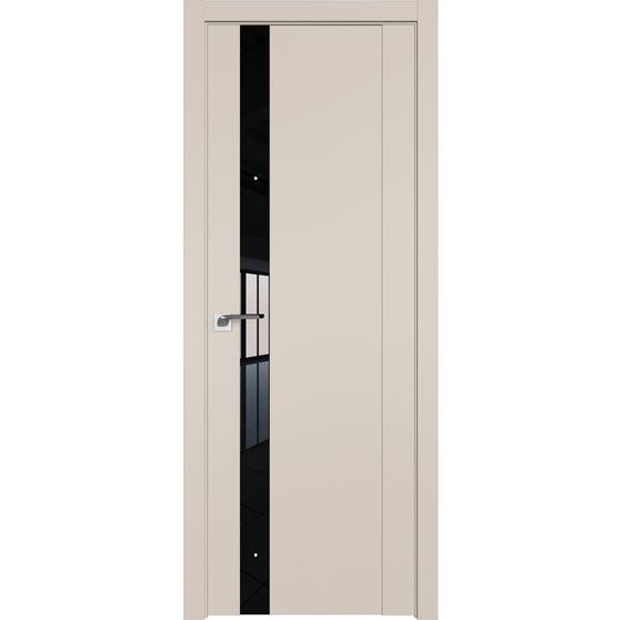 Фото межкомнатной двери экошпон Profil Doors 62U санд стекло чёрный лак