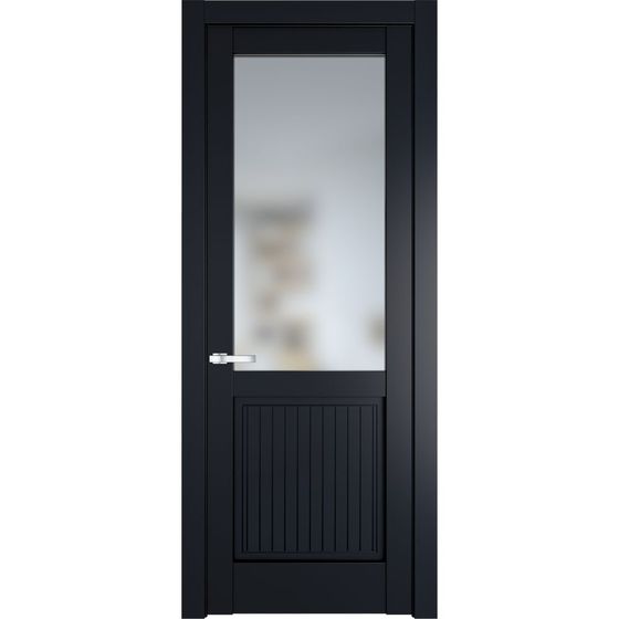 Межкомнатная дверь эмаль Profil Doors 3.2.2PM нэви блу остеклённая