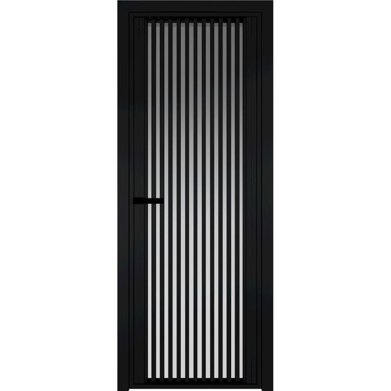 Алюминиевая дверь 3AGP чёрная матовая RAL9005 стекло матовое