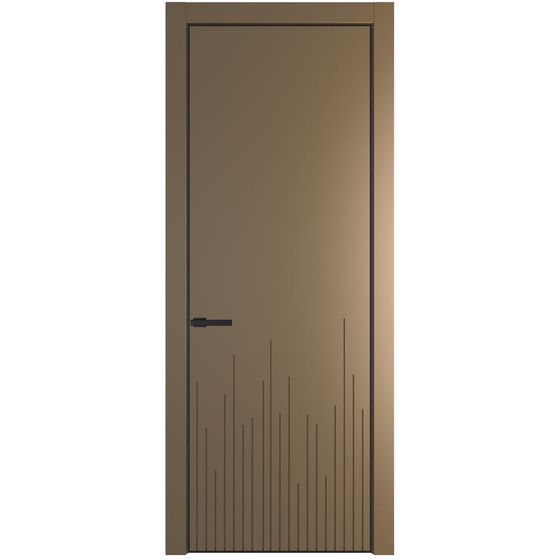 Фото межкомнатной двери эмаль Profil Doors 7PE перламутр золото глухая кромка черная