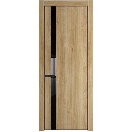 Profil Doors 18NA дуб карамель стекло чёрный лак