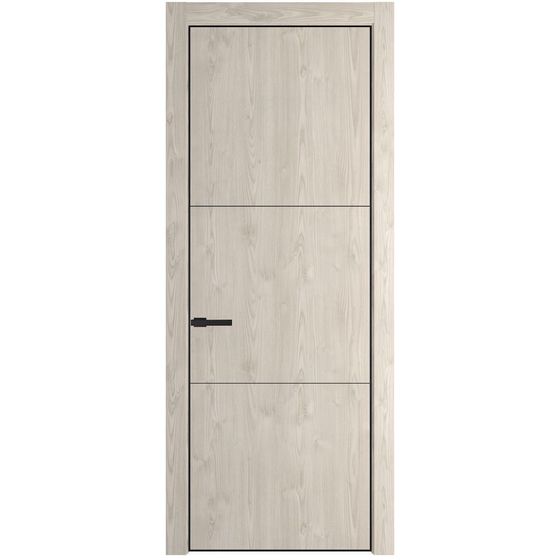 Межкомнатная дверь Profil Doors 13NA каштан светлый глухая профиль чёрный