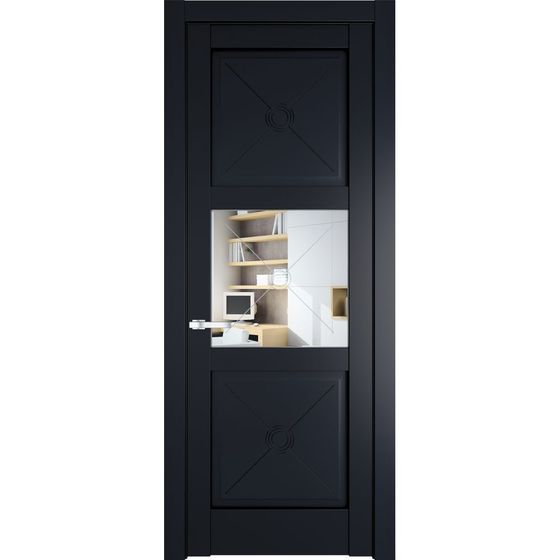 Межкомнатная дверь эмаль Profil Doors 1.4.2PM нэви блу остеклённая