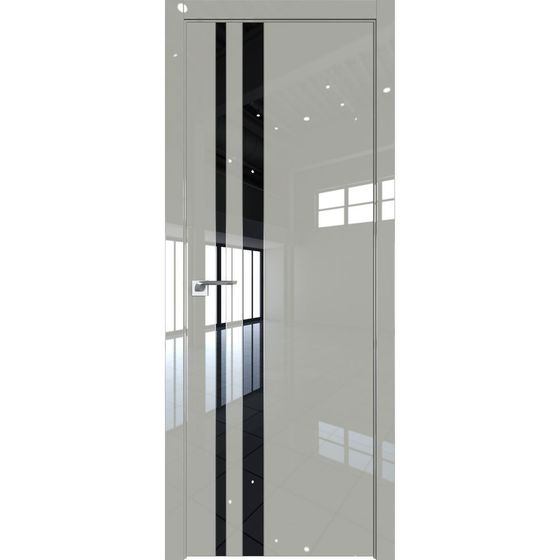 Межкомнатная дверь глянцевая Profil Doors 116LK галька люкс со вставкой