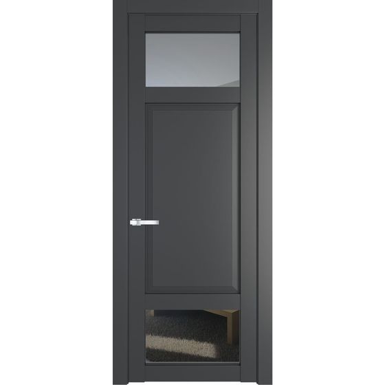 Межкомнатная дверь эмаль Profil Doors 2.3.4PD графит остеклённая