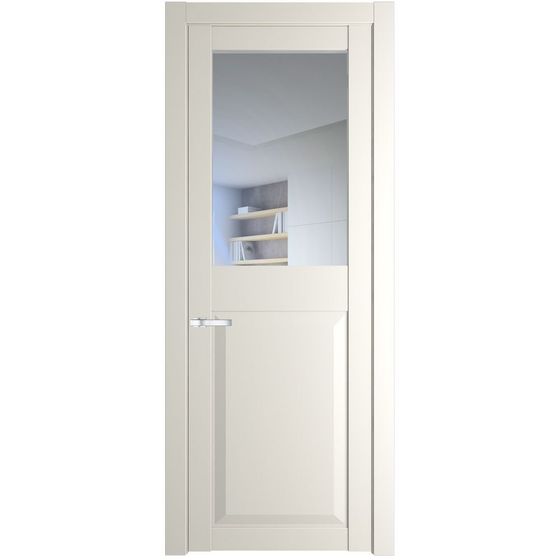 Межкомнатная дверь эмаль Profil Doors 1.6.2PD перламутр белый стекло прозрачное