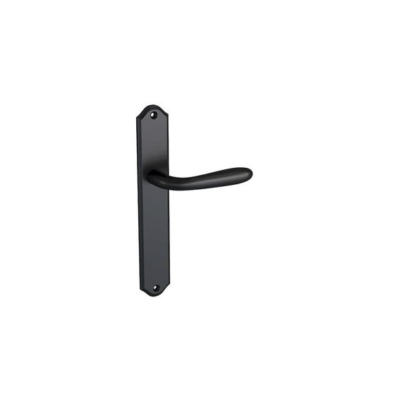 Дверная ручка Comit Profil Doors Goccia на планке PL02 чёрная матовая проходная