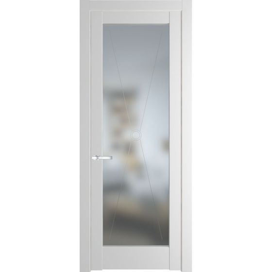 Межкомнатная дверь эмаль Profil Doors 1.1.2PM крем вайт остеклённая