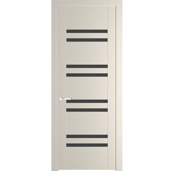 Межкомнатная дверь эмаль Profil Doors 1.6P кремовая магнолия стекло графит