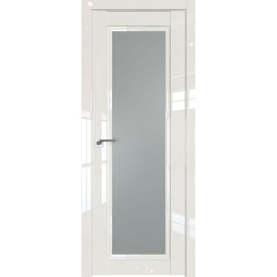 Межкомнатная дверь глянцевая Profil Doors 127L магнолия люкс остеклённая