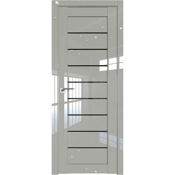 Межкомнатная дверь глянцевая Profil Doors 73L галька люкс остеклённая