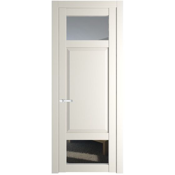 Межкомнатная дверь эмаль Profil Doors 2.3.4PD перламутр белый стекло прозрачное