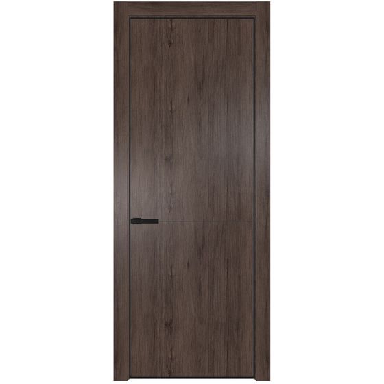 Profil Doors 16NA дуб тобакко глухая профиль чёрный матовый