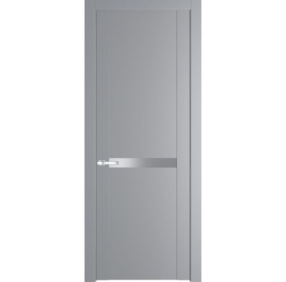Межкомнатная дверь эмаль Profil Doors 1.4P смоки стекло серебро матлак