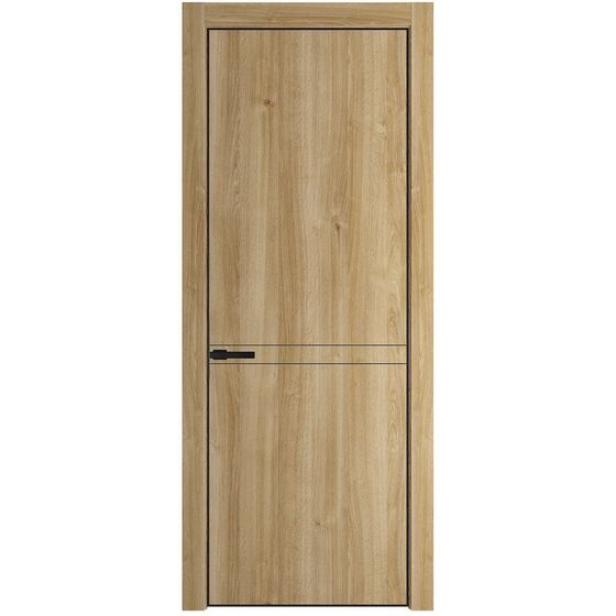Межкомнатная дверь Profil Doors 11NA дуб карамель глухая чёрный матовый