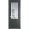 Межкомнатная дверь эмаль Profil Doors 4.2.2PD графит остеклённая
