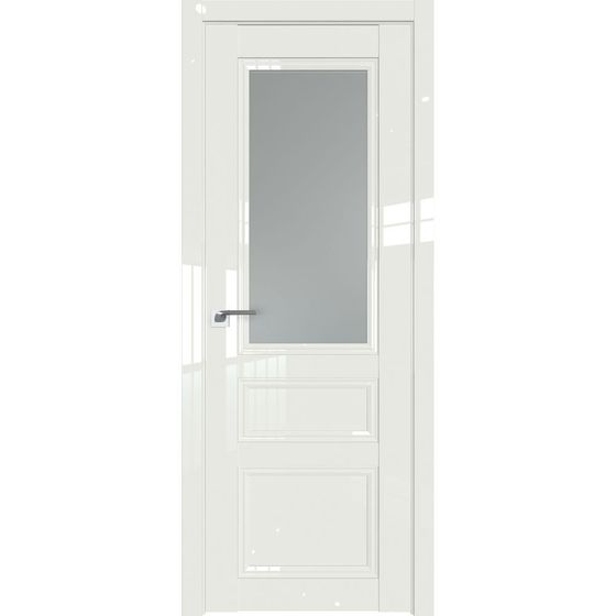 Межкомнатная дверь глянцевая Profil Doors 131L дарк вайт люкс остеклённая