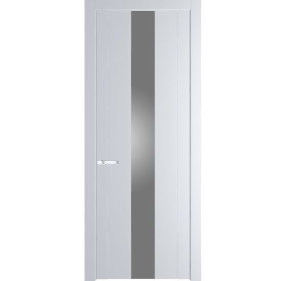 Межкомнатная дверь эмаль Profil Doors 1.9P вайт стекло серебро матлак