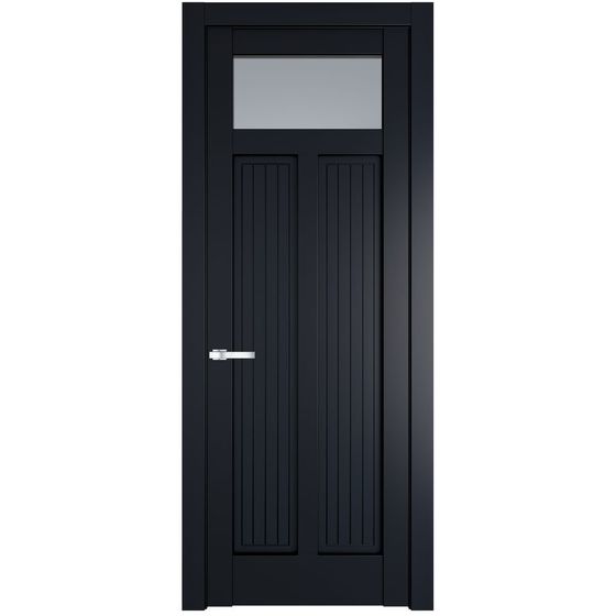 Фото межкомнатной двери эмаль Profil Doors 3.4.2PM нэви блу стекло прозрачное