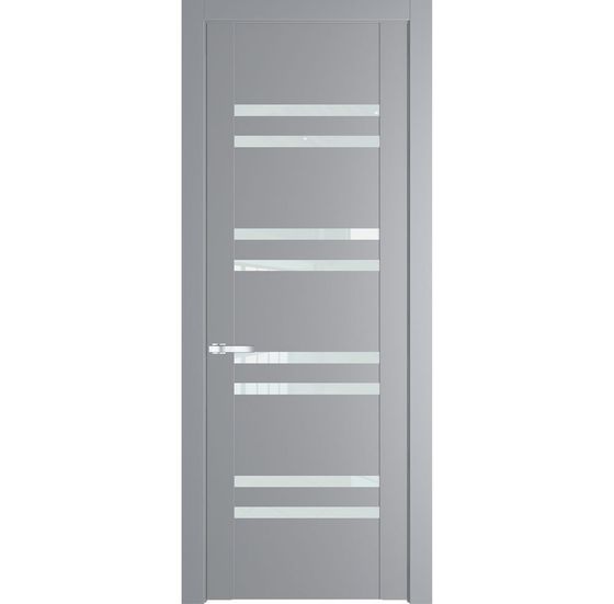 Межкомнатная дверь эмаль Profil Doors 1.6P смоки стекло белый триплекс