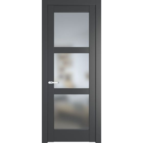Межкомнатная дверь эмаль Profil Doors 4.6.2PD графит остеклённая