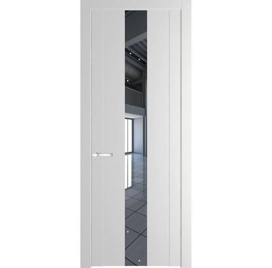 Межкомнатная дверь эмаль Profil Doors 1.9P крем вайт зеркало