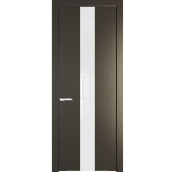 Межкомнатная дверь эмаль Profil Doors 1.9P перламутр бронза стекло белый лак