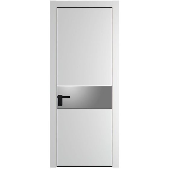 Profil Doors 17PA крем вайт профиль чёрный матовый стекло серебро матлак