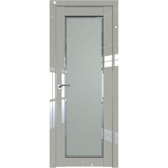 Межкомнатная дверь глянцевая Profil Doors 2.19L галька люкс остеклённая