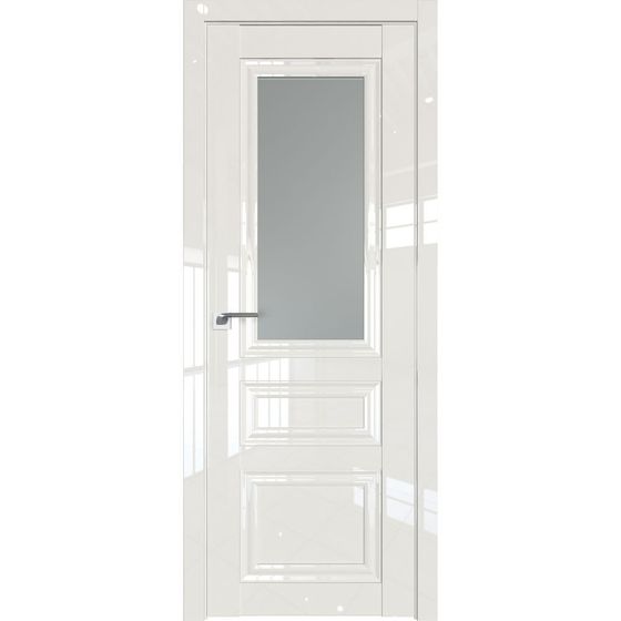 Межкомнатная дверь глянцевая Profil Doors 125L магнолия люкс остеклённая