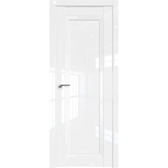 Межкомнатная дверь глянцевая Profil Doors 2.100L белый люкс глухая