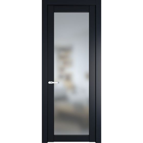Межкомнатная дверь эмаль Profil Doors 1.1.2PD нэви блу остеклённая