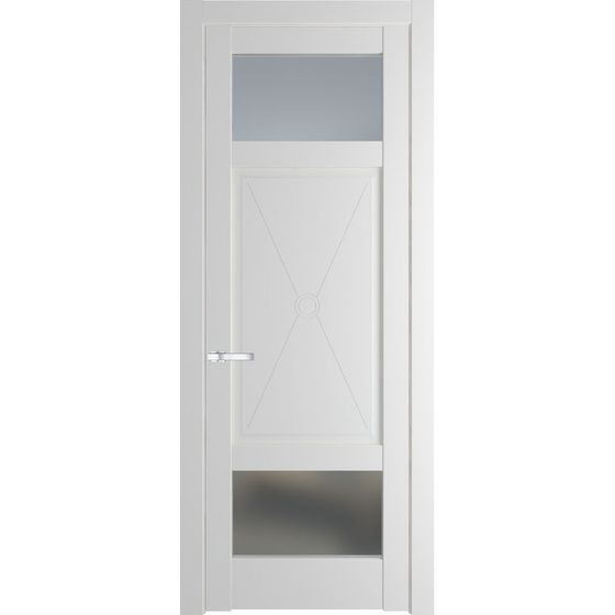 Межкомнатная дверь эмаль Profil Doors 1.3.2PM крем вайт остеклённая