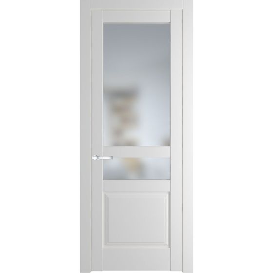 Межкомнатная дверь эмаль Profil Doors 4.5.4PD крем вайт остеклённая