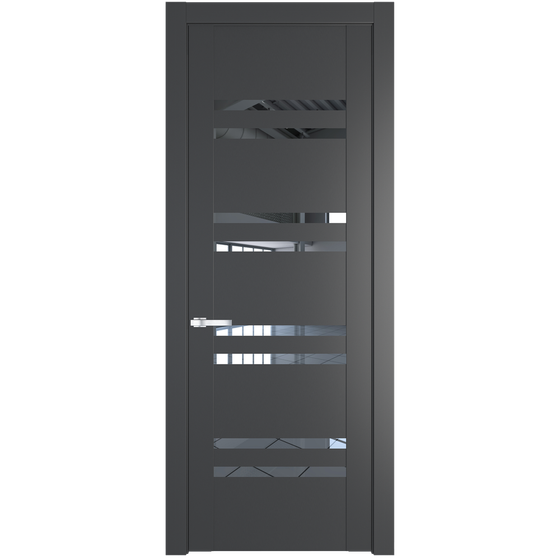 Межкомнатная дверь эмаль Profil Doors 1.6P графит стекло прозрачное