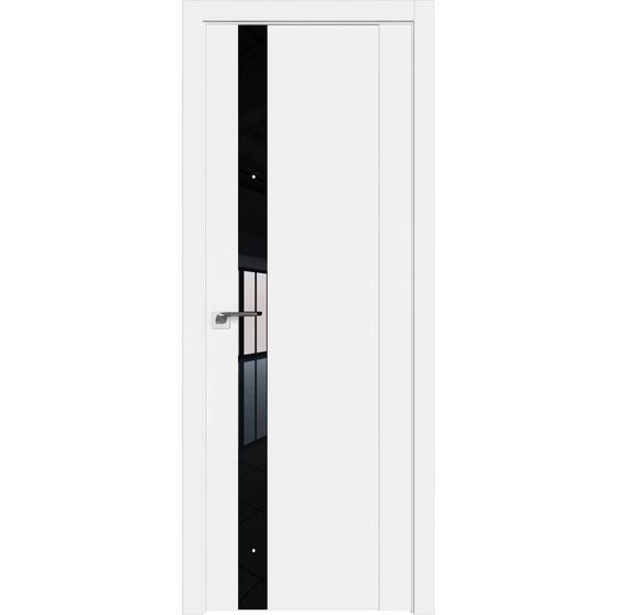 Фото межкомнатной двери экошпон Profil Doors 62U аляска стекло чёрный лак