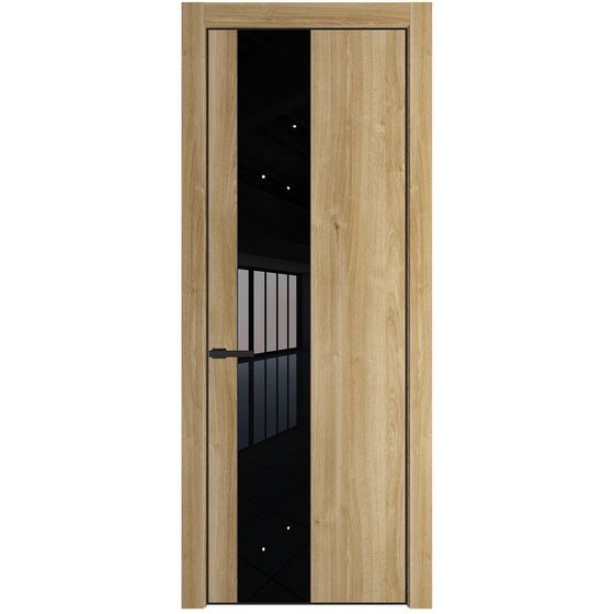Profil Doors 19NA дуб карамель стекло чёрный лак